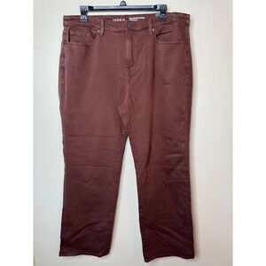 Torrid High-Rise Baggy Straight Classic Denim Jeans Deep‎ Mahogany Brown 16R